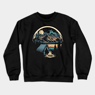 Montains Summer Night Crewneck Sweatshirt